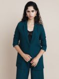 Ghost Wren Crepe Jacket, Petrol Green