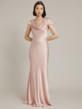 Ghost Ava Satin Maxi Dress, Boudoir Pink