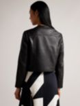 Ted Baker Clarya Cropped Leather Jacket, Black