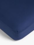 John Lewis ANYDAY Pure Cotton Fitted Sheet, Navy