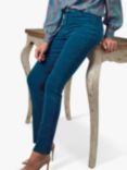 Pure Collection Washed Velvet Jeans, Teal