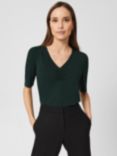 Hobbs Erica Ruched Top, Green