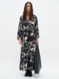 InWear Selima Cropped Sleeve Floral Print Dress, Black