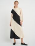 InWear Sharla Diagonal Stripe Maxi Dress, Black/Eggshell