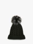 Yumi Cable Knit Pom Pom Hat