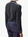 Pure Collection Silk Velvet Shirt, Pewter