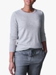 Pure Collection Crew Neck Cashmere Jumper, Grey