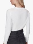 Whistles Crew Neck Pocket Top, White