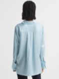 Reiss Hailey Silk Shirt, Pale Blue