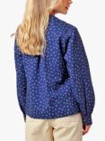 Burgs Abbey Floral Print Shirt, Midnight Navy