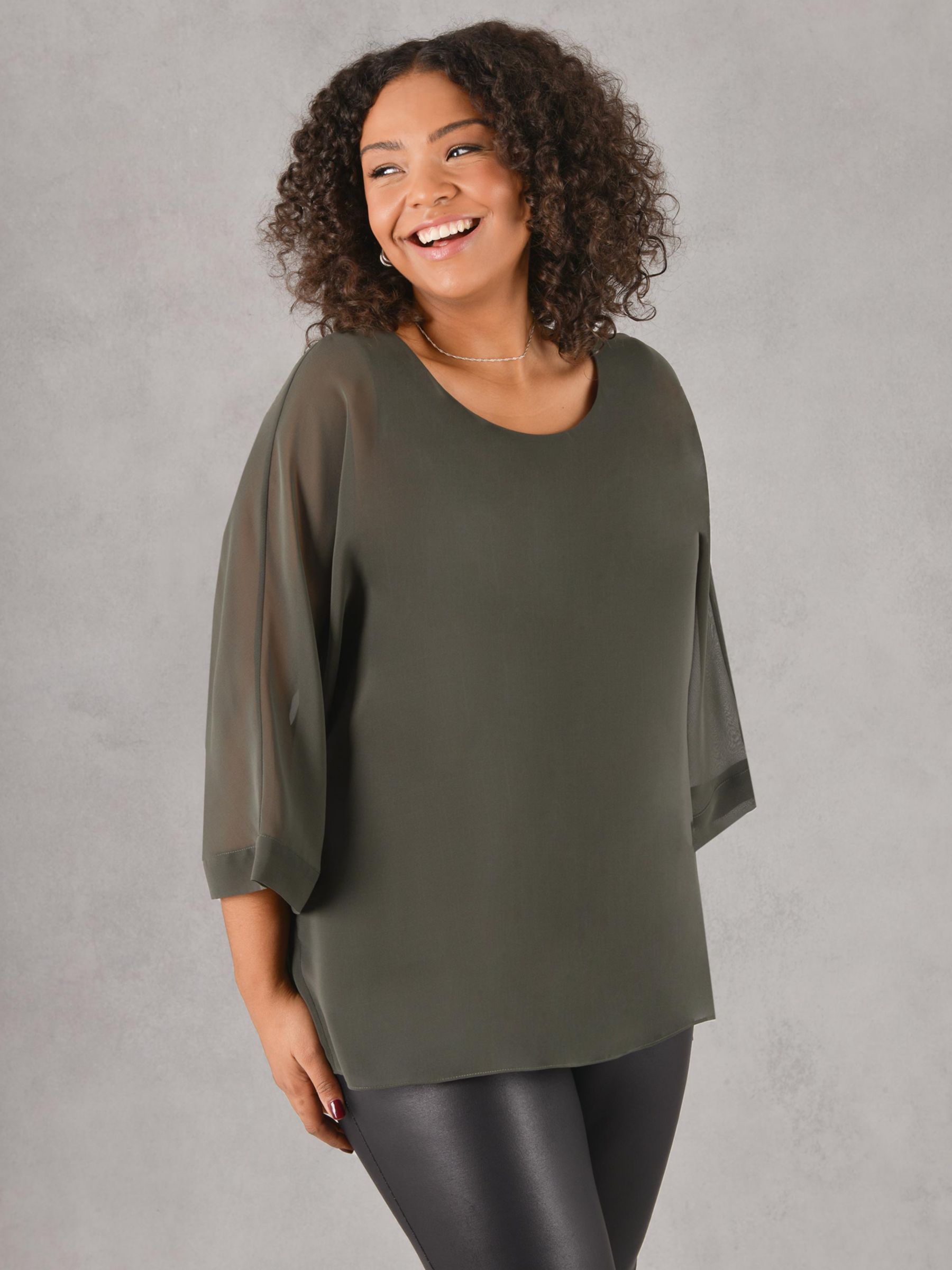 Live Unlimited Chiffon Overlay Top