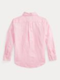 Ralph Lauren Kids' Linen Logo Shirt, Carmel Pink
