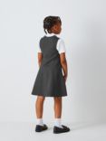 John Lewis Jersey Skater Pinafore School Tunic, Grey Mid