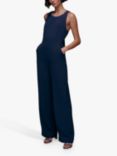 Whistles Tie Back Maxi Jumpsuit, Navy