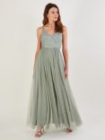 Monsoon Autumn Embellished Maxi Dress, Green