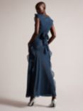 Ted Baker Laurae Bias Cut Maxi Dress, Dark Blue, Dark Blue