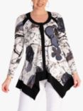 chesca Floral Print Tunic, Ivory/Black