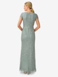 Adrianna Papell Beaded Mermaid Maxi Dress, Frosted Sage