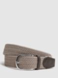 Reiss Elmont Woven Belt, Stone