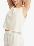 Nudea Plain The Night Vest Scoop Neck Cami Pyjama Top, White