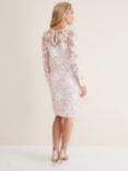 Phase Eight Annika Tapework Dress, Antique Rose/Ivory