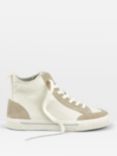 HUSH Auden Leather Hi Top Trainers, White