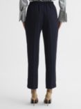 Reiss Hailey Ankle Grazer Trousers, Navy