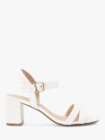 Dune Merisa Block Heel Sandals, White