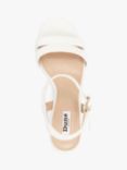 Dune Merisa Block Heel Sandals, White