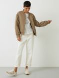 HUSH Holland Bomber Jacket, Taupe Grey, Taupe Grey