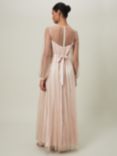 Phase Eight Ashley Hotfix Sheer Maxi Dress, Champagne