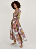 Monsoon Paisley Cotton Midi Dress, Multi