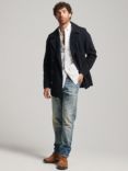 Superdry Merchant Moleskin Pea Coat, Ink