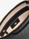 Radley Pockets 2.0 Small Faux Croc Leather Cross Body Bag, Black
