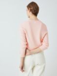 John Lewis Cashmere Crew Neck Cardigan, Light Pink