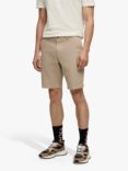 BOSS Slice Slim Fit Chino Shorts, Open Beige