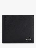BOSS Crosstown 4 Card Slots Leather Wallet, Black