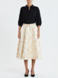 Lollys Laundry Bristol Midi Skirt, Creme