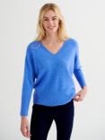 NRBY Mari Cashmere Jumper, Heathered Blue Bell