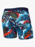 SAXX Vibe Slim Fit Pop Jungle Print Trunks, Blue Multi