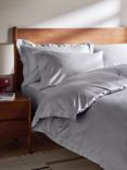 John Lewis Soft & Silky 400 Thread Count Egyptian Cotton Deep Fitted Sheet, Cool Grey