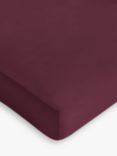 John Lewis Soft & Silky 400 Thread Count Egyptian Cotton Deep Fitted Sheet, Mulberry