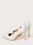 Monsoon Scalloped Court Shoes, Ivory