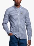 Lyle & Scott Slim Fit Long Sleeve Gingham Shirt, Navy/White