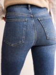 Boden High Rise Power Stretch Straight Cut Jeans, Mid Vintage