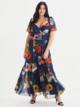 Scarlett & Jo Kemi Floral Maxi Dress, Navy