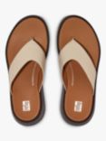 FitFlop F-Mode Flatform Flip Flop Sandals, Stone Beige/Black