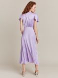 Ghost Grace Satin Swing Midi Dress, Lilac