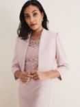 Phase Eight Petite Isabella Bow Jacket, Antique Rose