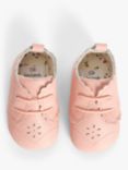 John Lewis Baby Cut-Out Floral Leather Pram Shoes